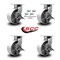 Service Caster 8'' Heavy Duty Semi Steel Cast Iron Caster Set with Brake and Swivel Lock, 4PK CRAN-SCC-KP92S830-SSR-SLB-BSL-4 - alternate 5